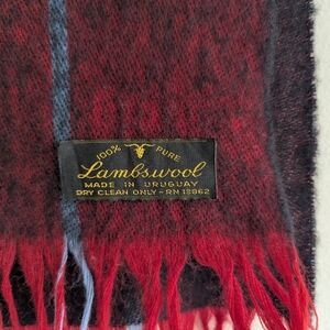 Vtg 100% Lamb's Wool Scarf